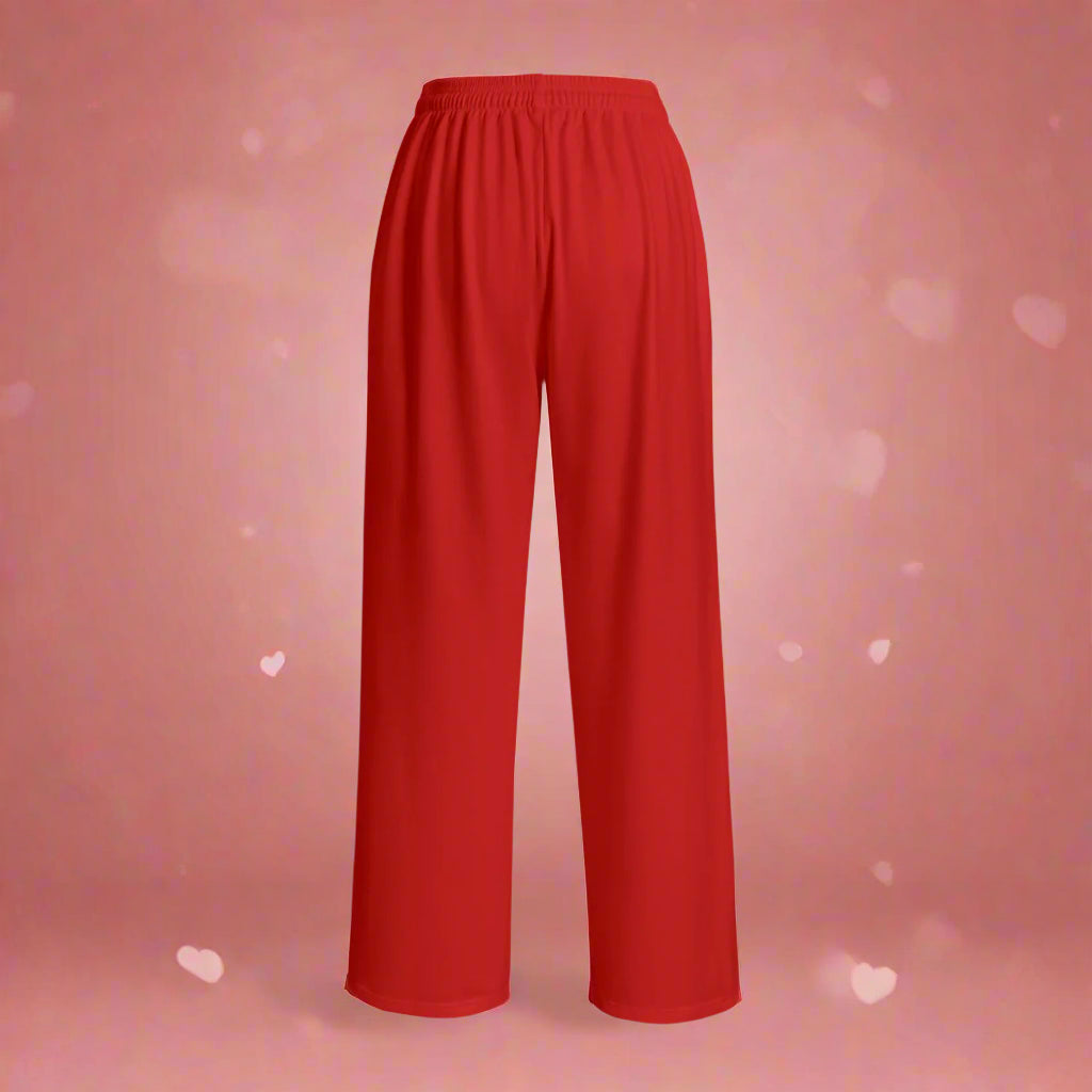 Red Valentine Unisex Wide Leg Pants