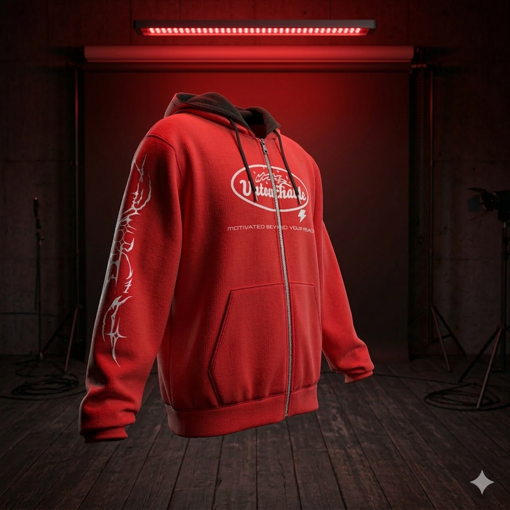 Untouchable Zip Up Hoodie Stranger Red