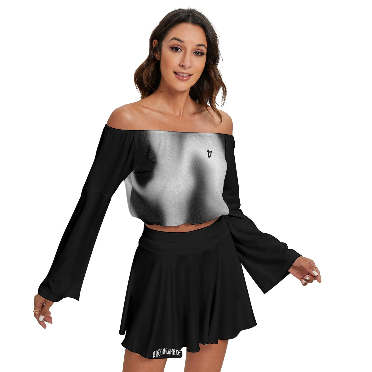 Orca Women's Off-shoulder Top And Skirt Set