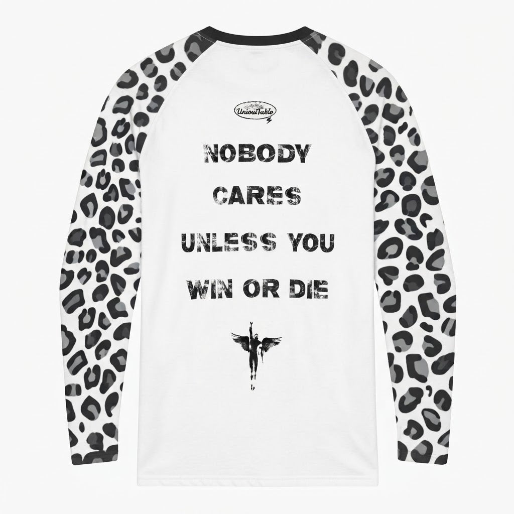 Snow Leopard Print Long Sleeve Tee