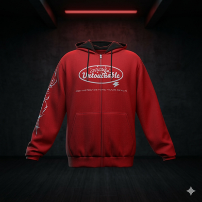Untouchable Zip Up Hoodie Stranger Red