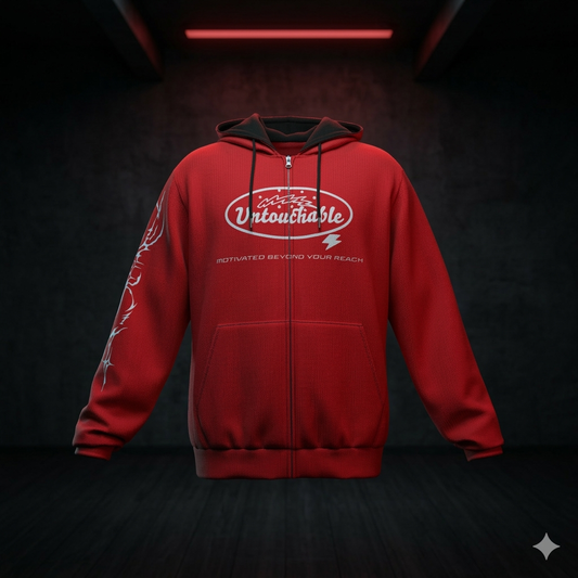 Untouchable Zip Up Hoodie Stranger Red