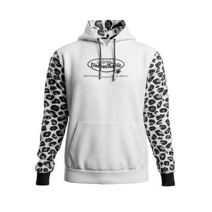Heavyweight Snow Leopard Print Hoodie
