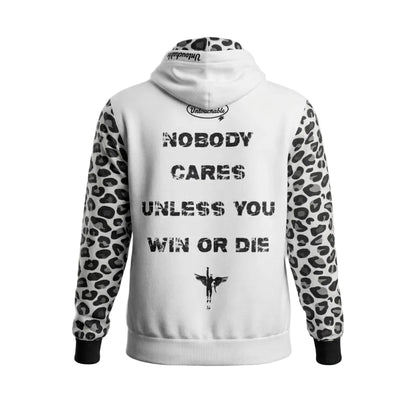 Heavyweight Snow Leopard Print Hoodie